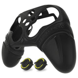 PlayVital Silicone Controller Cover for Xbox Series X/S with Thumbstick Cap & Sticker- Runes Edition Anti-Slip Grip Skin, Shockproof Protector for Xbox Core Wireless Controller - Black - HUAX3P001