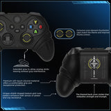 PlayVital Silicone Controller Cover for Xbox Series X/S with Thumbstick Cap & Sticker- Runes Edition Anti-Slip Grip Skin, Shockproof Protector for Xbox Core Wireless Controller - Black - HUAX3P001