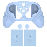 PlayVital Silicone Controller Cover for Xbox Series X/S with Thumbstick Cap & Sticker- Runes Edition Anti-Slip Grip Skin, Shockproof Protector for Xbox Core Wireless Controller - Blue - HUAX3P004