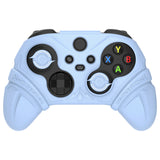 PlayVital Silicone Controller Cover for Xbox Series X/S with Thumbstick Cap & Sticker- Runes Edition Anti-Slip Grip Skin, Shockproof Protector for Xbox Core Wireless Controller - Blue - HUAX3P004
