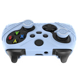 PlayVital Silicone Controller Cover for Xbox Series X/S with Thumbstick Cap & Sticker- Runes Edition Anti-Slip Grip Skin, Shockproof Protector for Xbox Core Wireless Controller - Blue - HUAX3P004