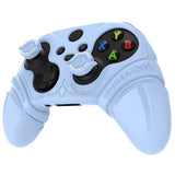 PlayVital Silicone Controller Cover for Xbox Series X/S with Thumbstick Cap & Sticker- Runes Edition Anti-Slip Grip Skin, Shockproof Protector for Xbox Core Wireless Controller - Blue - HUAX3P004
