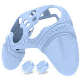 PlayVital Silicone Controller Cover for Xbox Series X/S with Thumbstick Cap & Sticker- Runes Edition Anti-Slip Grip Skin, Shockproof Protector for Xbox Core Wireless Controller - Blue - HUAX3P004