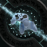 PlayVital Silicone Controller Cover for Xbox Series X/S with Thumbstick Cap & Sticker- Runes Edition Anti-Slip Grip Skin, Shockproof Protector for Xbox Core Wireless Controller - Blue - HUAX3P004