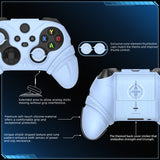 PlayVital Silicone Controller Cover for Xbox Series X/S with Thumbstick Cap & Sticker- Runes Edition Anti-Slip Grip Skin, Shockproof Protector for Xbox Core Wireless Controller - Blue - HUAX3P004