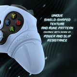PlayVital Silicone Controller Cover for Xbox Series X/S with Thumbstick Cap & Sticker- Runes Edition Anti-Slip Grip Skin, Shockproof Protector for Xbox Core Wireless Controller - Blue - HUAX3P004