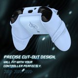 PlayVital Silicone Controller Cover for Xbox Series X/S with Thumbstick Cap & Sticker- Runes Edition Anti-Slip Grip Skin, Shockproof Protector for Xbox Core Wireless Controller - Blue - HUAX3P004