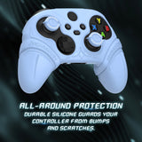 PlayVital Silicone Controller Cover for Xbox Series X/S with Thumbstick Cap & Sticker- Runes Edition Anti-Slip Grip Skin, Shockproof Protector for Xbox Core Wireless Controller - Blue - HUAX3P004