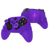 PlayVital Silicone Controller Cover for Xbox Series X/S with Thumbstick Cap & Sticker- Runes Edition Anti-Slip Grip Skin, Shockproof Protector for Xbox Core Wireless Controller - Purple - HUAX3P003