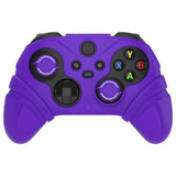 PlayVital Silicone Controller Cover for Xbox Series X/S with Thumbstick Cap & Sticker- Runes Edition Anti-Slip Grip Skin, Shockproof Protector for Xbox Core Wireless Controller - Purple - HUAX3P003