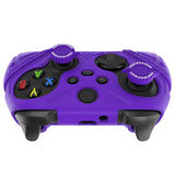 PlayVital Silicone Controller Cover for Xbox Series X/S with Thumbstick Cap & Sticker- Runes Edition Anti-Slip Grip Skin, Shockproof Protector for Xbox Core Wireless Controller - Purple - HUAX3P003