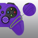 PlayVital Silicone Controller Cover for Xbox Series X/S with Thumbstick Cap & Sticker- Runes Edition Anti-Slip Grip Skin, Shockproof Protector for Xbox Core Wireless Controller - Purple - HUAX3P003