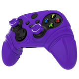 PlayVital Silicone Controller Cover for Xbox Series X/S with Thumbstick Cap & Sticker- Runes Edition Anti-Slip Grip Skin, Shockproof Protector for Xbox Core Wireless Controller - Purple - HUAX3P003