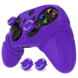 PlayVital Silicone Controller Cover for Xbox Series X/S with Thumbstick Cap & Sticker- Runes Edition Anti-Slip Grip Skin, Shockproof Protector for Xbox Core Wireless Controller - Purple - HUAX3P003