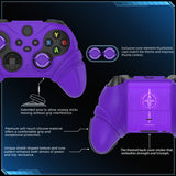PlayVital Silicone Controller Cover for Xbox Series X/S with Thumbstick Cap & Sticker- Runes Edition Anti-Slip Grip Skin, Shockproof Protector for Xbox Core Wireless Controller - Purple - HUAX3P003