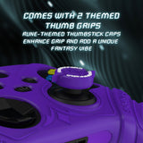 PlayVital Silicone Controller Cover for Xbox Series X/S with Thumbstick Cap & Sticker- Runes Edition Anti-Slip Grip Skin, Shockproof Protector for Xbox Core Wireless Controller - Purple - HUAX3P003