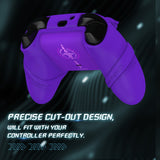 PlayVital Silicone Controller Cover for Xbox Series X/S with Thumbstick Cap & Sticker- Runes Edition Anti-Slip Grip Skin, Shockproof Protector for Xbox Core Wireless Controller - Purple - HUAX3P003