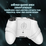 PlayVital Silicone Controller Cover for Xbox Series X/S with Thumbstick Cap & Sticker- Runes Edition Anti-Slip Grip Skin, Shockproof Protector for Xbox Core Wireless Controller - White - HUAX3P002