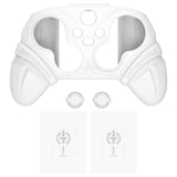PlayVital Silicone Controller Cover for Xbox Series X/S with Thumbstick Cap & Sticker- Runes Edition Anti-Slip Grip Skin, Shockproof Protector for Xbox Core Wireless Controller - White - HUAX3P002