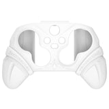 PlayVital Silicone Controller Cover for Xbox Series X/S with Thumbstick Cap & Sticker- Runes Edition Anti-Slip Grip Skin, Shockproof Protector for Xbox Core Wireless Controller - White - HUAX3P002