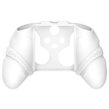 PlayVital Silicone Controller Cover for Xbox Series X/S with Thumbstick Cap & Sticker- Runes Edition Anti-Slip Grip Skin, Shockproof Protector for Xbox Core Wireless Controller - White - HUAX3P002