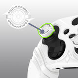 PlayVital Silicone Controller Cover for Xbox Series X/S with Thumbstick Cap & Sticker- Runes Edition Anti-Slip Grip Skin, Shockproof Protector for Xbox Core Wireless Controller - White - HUAX3P002