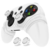 PlayVital Silicone Controller Cover for Xbox Series X/S with Thumbstick Cap & Sticker- Runes Edition Anti-Slip Grip Skin, Shockproof Protector for Xbox Core Wireless Controller - White - HUAX3P002
