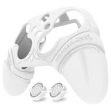 PlayVital Silicone Controller Cover for Xbox Series X/S with Thumbstick Cap & Sticker- Runes Edition Anti-Slip Grip Skin, Shockproof Protector for Xbox Core Wireless Controller - White - HUAX3P002
