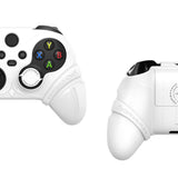 PlayVital Silicone Controller Cover for Xbox Series X/S with Thumbstick Cap & Sticker- Runes Edition Anti-Slip Grip Skin, Shockproof Protector for Xbox Core Wireless Controller - White - HUAX3P002