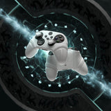 PlayVital Silicone Controller Cover for Xbox Series X/S with Thumbstick Cap & Sticker- Runes Edition Anti-Slip Grip Skin, Shockproof Protector for Xbox Core Wireless Controller - White - HUAX3P002