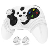PlayVital Silicone Controller Cover for Xbox Series X/S with Thumbstick Cap & Sticker- Runes Edition Anti-Slip Grip Skin, Shockproof Protector for Xbox Core Wireless Controller - White - HUAX3P002