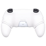 PlayVital Runes Edition Silicone Cover Skin for PS5 Controller with Thumb Grips & Touchpad Skin & D-pad Area Sticker, Compatible with PS5 Charging Dock - White - FVEPFP002