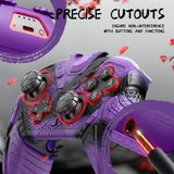 PlayVital for Nintendo Switch 2 Pro Controller Skin Cover – Samurai Armor Edition Silicone Case for Switch 2 Pro Controller with Back Button Caps & Thumb Grip & Sticker, Shockproof  - Purple & Black - JHSPTP004