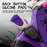 PlayVital for Nintendo Switch 2 Pro Controller Skin Cover – Samurai Armor Edition Silicone Case for Switch 2 Pro Controller with Back Button Caps & Thumb Grip & Sticker, Shockproof  - Purple & Black - JHSPTP004