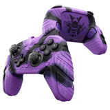 PlayVital for Nintendo Switch 2 Pro Controller Skin Cover – Samurai Armor Edition Silicone Case for Switch 2 Pro Controller with Back Button Caps & Thumb Grip & Sticker, Shockproof  - Purple & Black - JHSPTP004