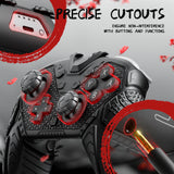 PlayVital for Nintendo Switch 2 Pro Controller Skin Cover – Samurai Armor Edition Silicone Case for Switch 2 Pro Controller with Back Button Caps & Thumb Grip & Sticker, Shockproof  - Black - JHSPTP001