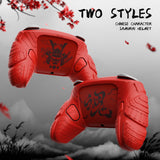 PlayVital for Nintendo Switch 2 Pro Controller Skin Cover – Samurai Armor Edition Silicone Case for Switch 2 Pro Controller with Back Button Caps & Thumb Grip & Sticker, Shockproof  - Red - JHSPTP003
