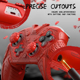 PlayVital for Nintendo Switch 2 Pro Controller Skin Cover – Samurai Armor Edition Silicone Case for Switch 2 Pro Controller with Back Button Caps & Thumb Grip & Sticker, Shockproof  - Red - JHSPTP003