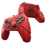 PlayVital for Nintendo Switch 2 Pro Controller Skin Cover – Samurai Armor Edition Silicone Case for Switch 2 Pro Controller with Back Button Caps & Thumb Grip & Sticker, Shockproof  - Red - JHSPTP003