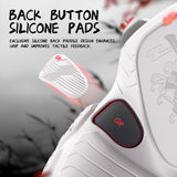 PlayVital for Nintendo Switch 2 Pro Controller Skin Cover – Samurai Armor Edition Silicone Case for Switch 2 Pro Controller with Back Button Caps & Thumb Grip & Sticker, Shockproof  - White - JHSPTP002