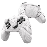 PlayVital for Nintendo Switch 2 Pro Controller Skin Cover – Samurai Armor Edition Silicone Case for Switch 2 Pro Controller with Back Button Caps & Thumb Grip & Sticker, Shockproof  - White - JHSPTP002