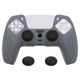 PlayVital Samurai Edition Gary Anti-slip Controller Grip Silicone Skin, Ergonomic Soft Rubber Protective Case Cover for PlayStation 5 PS5 Controller with Black Thumb Stick Caps - BWPF006