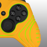 PlayVital Samurai Edition Anti Slip Silicone Case Cover for Xbox Elite Wireless Controller Series 2, Ergonomic Soft Rubber Skin Protector for Xbox Elite Series 2 with Thumb Grip Caps - Caution Yellow - XBE2M013