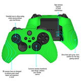 PlayVital Samurai Edition Anti Slip Silicone Case Cover for Xbox Elite Wireless Controller Series 2, Ergonomic Soft Rubber Skin Protector for Xbox Elite Series 2 with Thumb Grip Caps - Green - XBE2M011