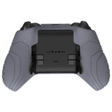 PlayVital Samurai Edition Anti Slip Silicone Case Cover for Xbox Elite Wireless Controller Series 2, Ergonomic Soft Rubber Skin Protector for Xbox Elite Series 2 with Thumb Grip Caps - Metallic Gray - XBE2M012