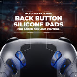 PlayVital Samurai Edition Protective Skin Case for Nintendo Switch 2 Pro Controller with Back Button Caps & Thumb Grips, Shockproof  for Switch 2 Pro Controller Silicone Cover - Clear White - BADPTP004