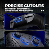 PlayVital Samurai Edition Protective Skin Case for Nintendo Switch 2 Pro Controller with Back Button Caps & Thumb Grips & Stickers, Shockproof  for Switch 2 Pro Controller Silicone Cover - Black - BADPTP001