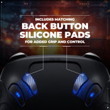 PlayVital Samurai Edition Protective Skin Case for Nintendo Switch 2 Pro Controller with Back Button Caps & Thumb Grips & Stickers, Shockproof  for Switch 2 Pro Controller Silicone Cover - Black - BADPTP001