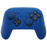 PlayVital Samurai Edition Protective Skin Case for Nintendo Switch 2 Pro Controller with Back Button Caps & Thumb Grips & Stickers, Shockproof  for Switch 2 Pro Controller Silicone Cover - Blue - BADPTP005