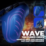 PlayVital Samurai Edition Protective Skin Case for Nintendo Switch 2 Pro Controller with Back Button Caps & Thumb Grips & Stickers, Shockproof  for Switch 2 Pro Controller Silicone Cover - Blue - BADPTP005